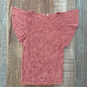 FP One Women’s Nikita Ruffle Sleeve Top Size Small